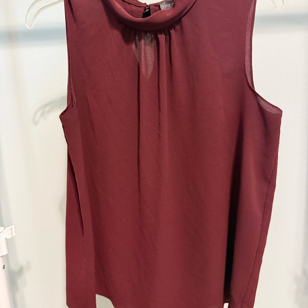 Vince Camuto Sleeveless Wine Blouse